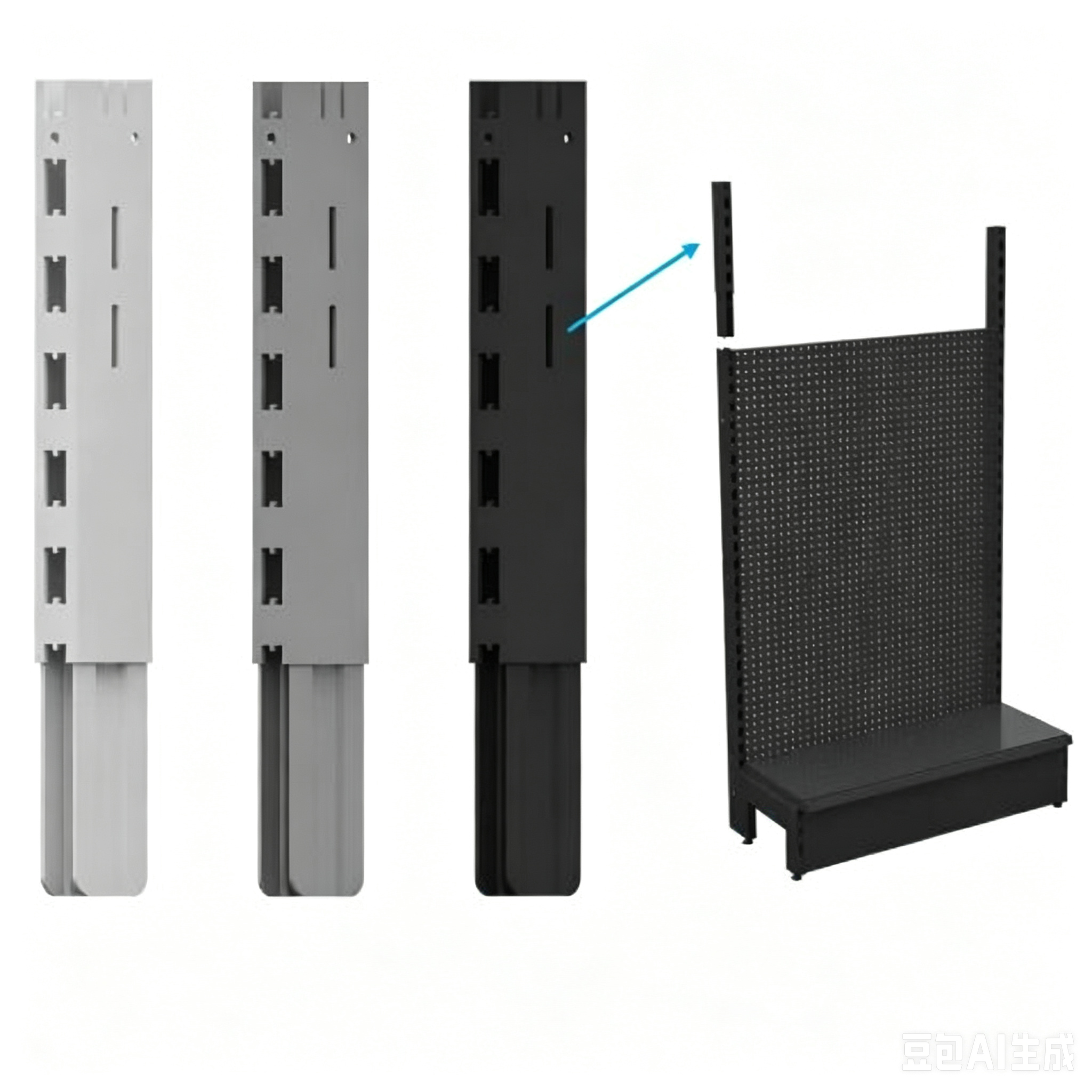 Supermarket shelf column shelf heightening column shelf column